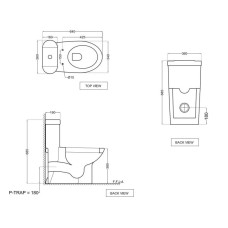Унитаз-компакт с сиденьем микролифт Jaquar Solo SLS-WHT-6851P180PP