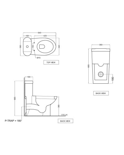 Унитаз-компакт с сиденьем микролифт Jaquar Solo SLS-WHT-6851P180PP