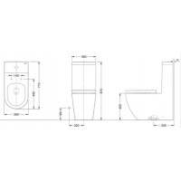 Унитаз-компакт с сиденьем микролифт Bravat Gina C02005W-3-ENG