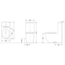 Унитаз-компакт с сиденьем микролифт Bravat Gina C02005W-3-ENG