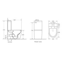 Унитаз-компакт безободковый с сиденьем микролифт WeltWasser Merzbach 001GL-BL