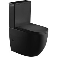 Унитаз-компакт безободковый с сиденьем микролифт WeltWasser Merzbach 001GL-BL