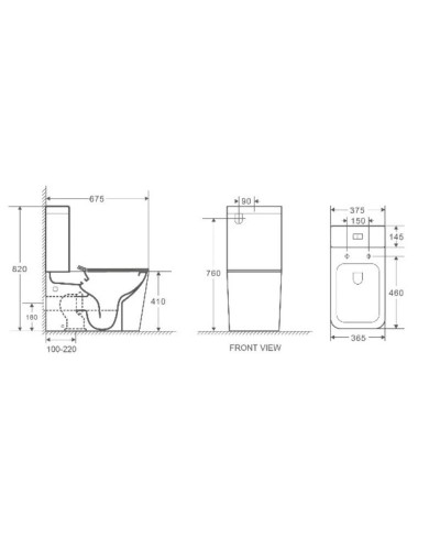 Унитаз-компакт безободковый с сиденьем микролифт WeltWasser Gelbach 001MT-BL