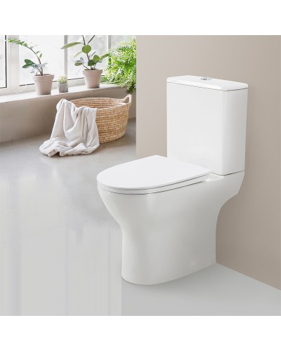Унитаз компакт BelBagno Lounge BB045CPR/BB045/051SC без бачка с сиденьем Микролифт
