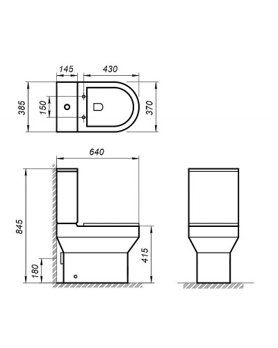 Унитаз компакт BelBagno Norma BB339CPR/BB2111SC без бачка с сиденьем Микролифт