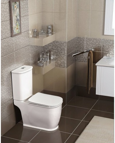 Унитаз компакт BelBagno Prado BB10150CP/BB10150SC без бачка с сиденьем Микролифт