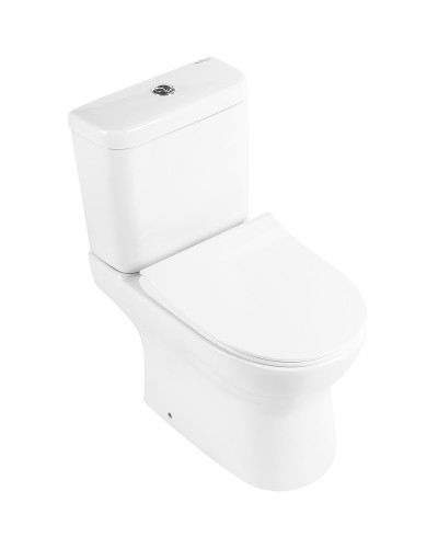 Унитаз компакт BelBagno Steam BB130CPR/BB130SC без бачка с сиденьем Микролифт