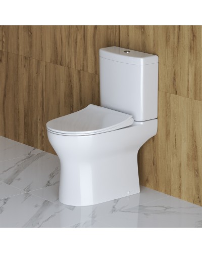 Унитаз компакт BelBagno Steam BB130CPR/BB130SC без бачка с сиденьем Микролифт