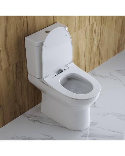 Унитаз компакт BelBagno Steam BB130CPR/BB130SC без бачка с сиденьем Микролифт