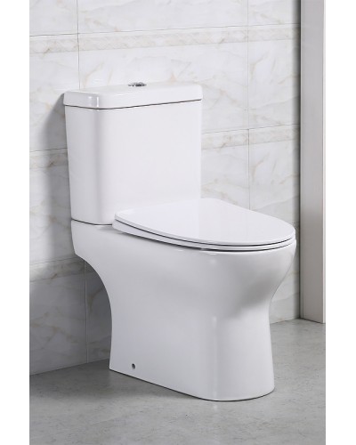 Унитаз компакт BelBagno Steam BB130CPR/BB130SC без бачка с сиденьем Микролифт