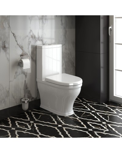 Унитаз компакт Cezares Giubileo CZR-165-CPR/CZR-6045-SC с бачком с сиденьем Микролифт