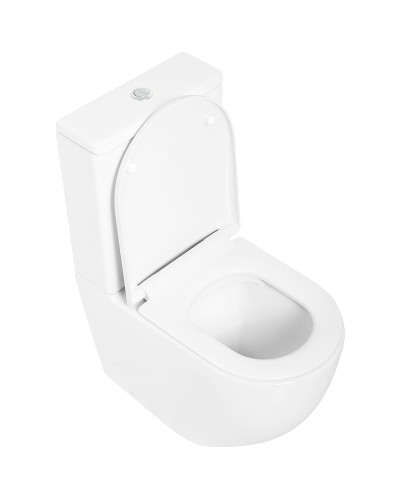 Унитаз компакт Cezares Stylus CZR-152-CPR/CZR-GN-SC без бачка с сиденьем Микролифт