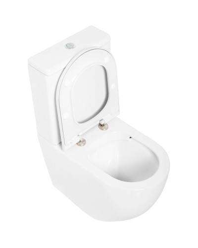 Унитаз компакт Cezares Stylus CZR-152-CPR/CZR-GN-SC без бачка с сиденьем Микролифт