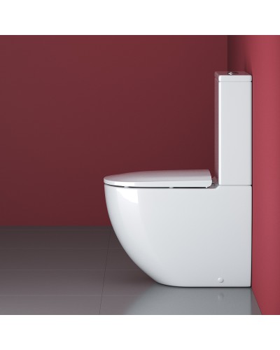 Унитаз компакт Cezares Stylus CZR-152-CPR/CZR-GN-SC без бачка с сиденьем Микролифт