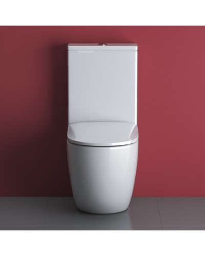 Унитаз компакт Cezares Stylus CZR-152-CPR/CZR-GN-SC без бачка с сиденьем Микролифт