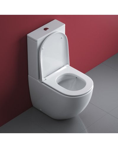 Унитаз компакт Cezares Stylus CZR-152-CPR/CZR-GN-SC без бачка с сиденьем Микролифт