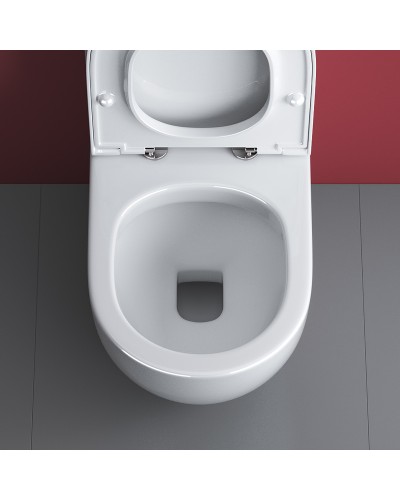 Унитаз компакт Cezares Stylus CZR-152-CPR/CZR-GN-SC без бачка с сиденьем Микролифт