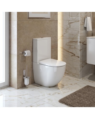 Унитаз компакт Cezares Stylus CZR-152-CPR/CZR-GN-SC без бачка с сиденьем Микролифт