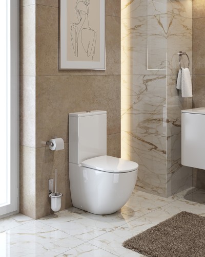 Унитаз компакт Cezares Stylus CZR-152-CPR/CZR-GN-SC без бачка с сиденьем Микролифт