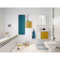 Унитаз-компакт безободковый с сиденьем микролифт Cersanit Colour KO-COL011-3/5-COn-DL-w