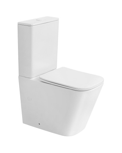 Унитаз компакт Abber Rechteck AC1210TMW Белый матовый с бачком и сиденьем Микролифт