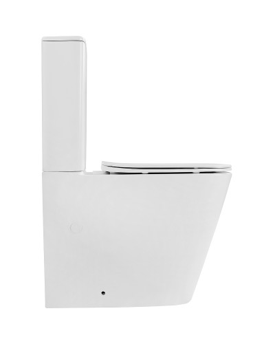 Унитаз компакт Abber Rechteck AC1210TMW Белый матовый с бачком и сиденьем Микролифт