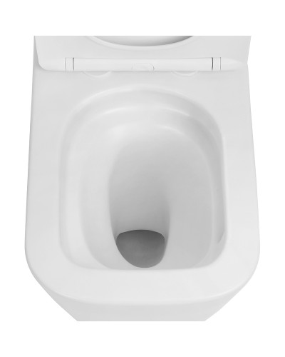 Унитаз компакт Abber Rechteck AC1210TMW Белый матовый с бачком и сиденьем Микролифт