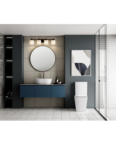 Унитаз компакт Abber Rechteck AC1210TMW Белый матовый с бачком и сиденьем Микролифт