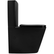 Унитаз компакт Abber Rechteck AC1210TMB Черный матовый с бачком и сиденьем Микролифт