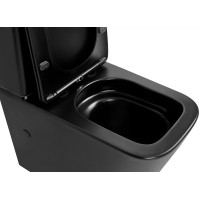 Унитаз компакт Abber Rechteck AC1210TMB Черный матовый с бачком и сиденьем Микролифт