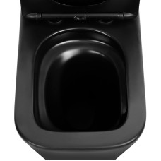 Унитаз компакт Abber Rechteck AC1210TMB Черный матовый с бачком и сиденьем Микролифт