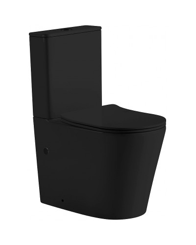 Унитаз компакт Abber Bequem AC1112TMB Черный матовый с бачком и сиденьем Микролифт