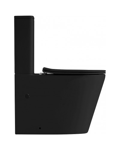Унитаз компакт Abber Bequem AC1112TMB Черный матовый с бачком и сиденьем Микролифт