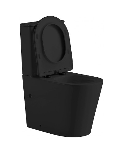 Унитаз компакт Abber Bequem AC1112TMB Черный матовый с бачком и сиденьем Микролифт