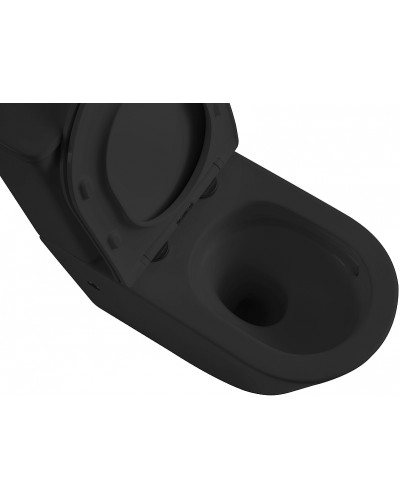 Унитаз компакт Abber Bequem AC1112TMB Черный матовый с бачком и сиденьем Микролифт