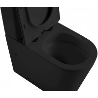 Унитаз компакт Abber Bequem AC1112TMB Черный матовый с бачком и сиденьем Микролифт