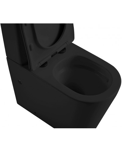 Унитаз компакт Abber Bequem AC1112TMB Черный матовый с бачком и сиденьем Микролифт