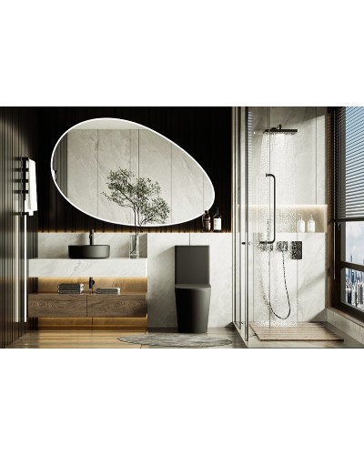 Унитаз компакт Abber Bequem AC1112TMB Черный матовый с бачком и сиденьем Микролифт