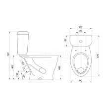 Унитаз-компакт с сиденьем Santeri Vorotinsky Комфорт 1.P403.5.S00.00B.F (4607143319325)