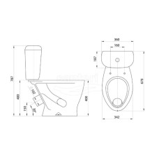 Унитаз-компакт с сиденьем Santeri Vorotinsky Комфорт 1.P403.5.S00.00B.F (4607143319325)