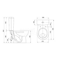 Унитаз-компакт с сиденьем Santeri Orion 1.P400.8.S01.00B.F (4607143311329)