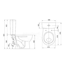 Унитаз-компакт с сиденьем Santeri Orion 1.P400.8.S01.00B.F (4607143311329)
