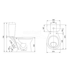 Унитаз-компакт с сиденьем Santeri Victoria 1.P301.6.S01.00B.F (4607143311299)