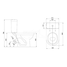 Унитаз-компакт с сиденьем Santeri Visit 1.P405.3.S01.00B.F (4640009670765)