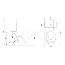 Унитаз-компакт с сиденьем Santeri Visit 1.P405.3.S01.00B.F (4640009670765)