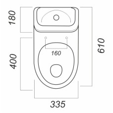 Унитаз-компакт косой выпуск с сиденьем дюропласт с микролифтом Sanita Идеал комфорт IDLSACC01030713