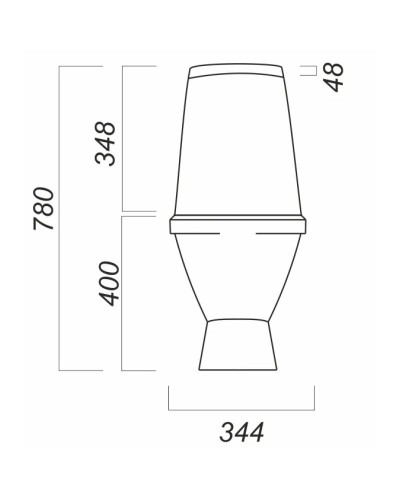 Унитаз-компакт косой выпуск с сиденьем полипропилен Sanita Лада эконом LDASACC01090111