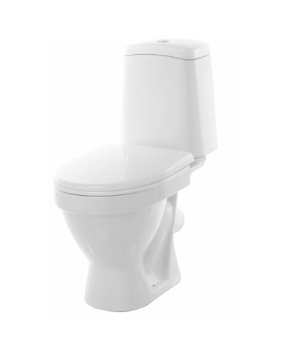 Унитаз-компакт косой выпуск с сиденьем полипропилен Sanita Лада эконом LDASACC01090111