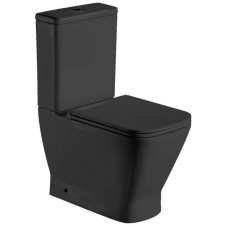 Унитаз-компакт безободковый с сиденьем микролифт WeltWasser Rotbach 001GL-BL