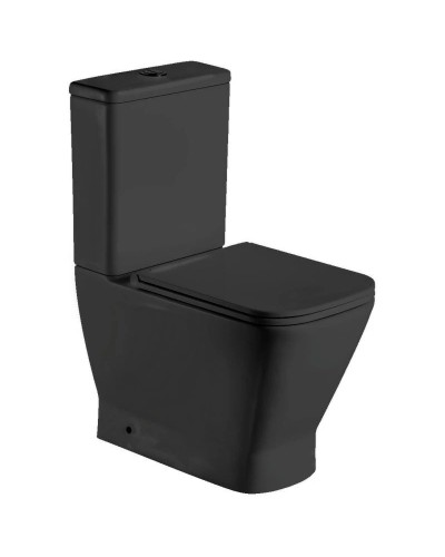 Унитаз-компакт безободковый с сиденьем микролифт WeltWasser Rotbach 001GL-BL